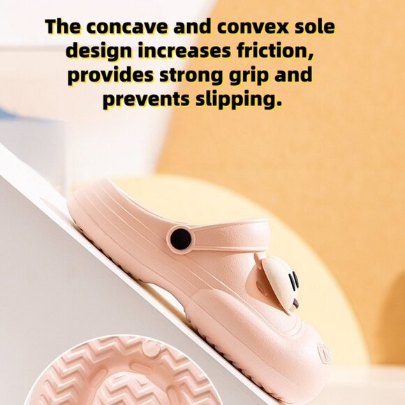 Lightweight EVA Clogs with Smile Design – Breathable Sli！！PINK - Picture 2 of 4
